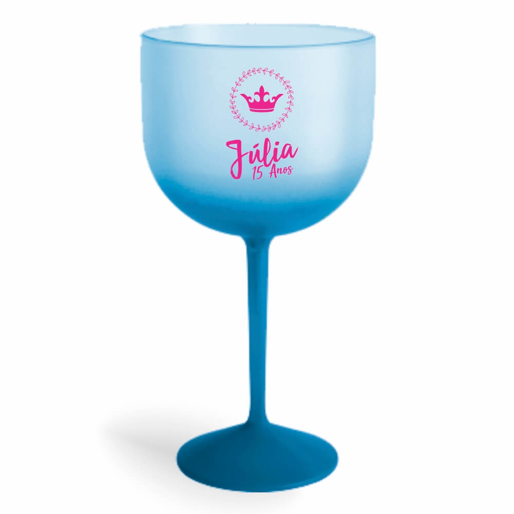 CANECA, COPOS E TAÇAS TAÇAS TAÇAS PLÁSTICAS TAÇA DE GIN 580ML IMPRESSÃO 1 COR DEGRADÊ AZUL