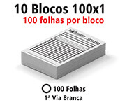 BLOCOS, COMANDAS, RECEITUÁRIOS E TALÕES BLOCOS E TALÕES 100 FOLHAS AP 90G 100X1 75X105MM