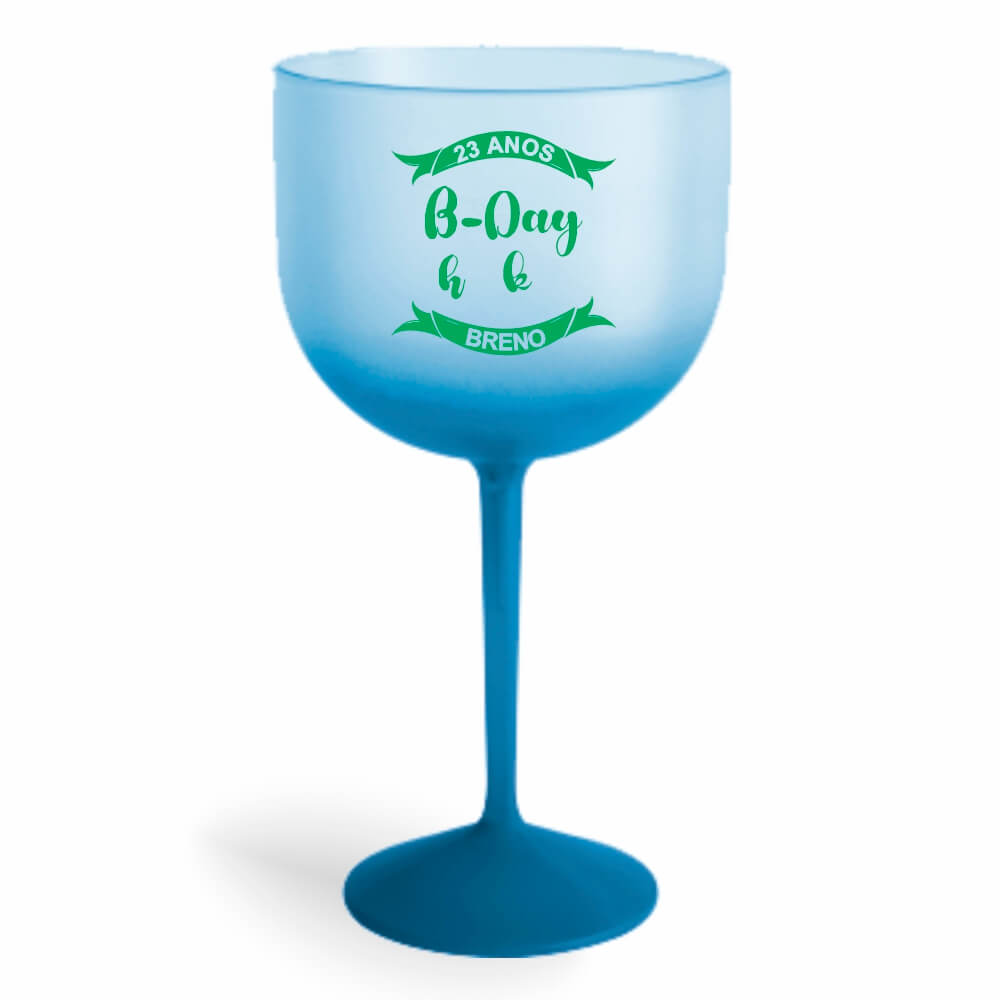 CANECA, COPOS E TAÇAS TAÇAS TAÇAS PLÁSTICAS TAÇA DE GIN 580ML IMPRESSÃO 1 COR DEGRADÊ AZUL