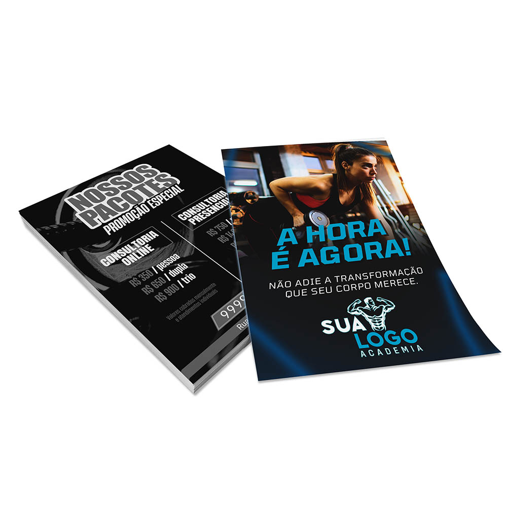 PANFLETOS, FLYERS E FOLHETOS APERGAMINHADO 180G 210X300MM - 4X1 - 500unid - PD84X1500