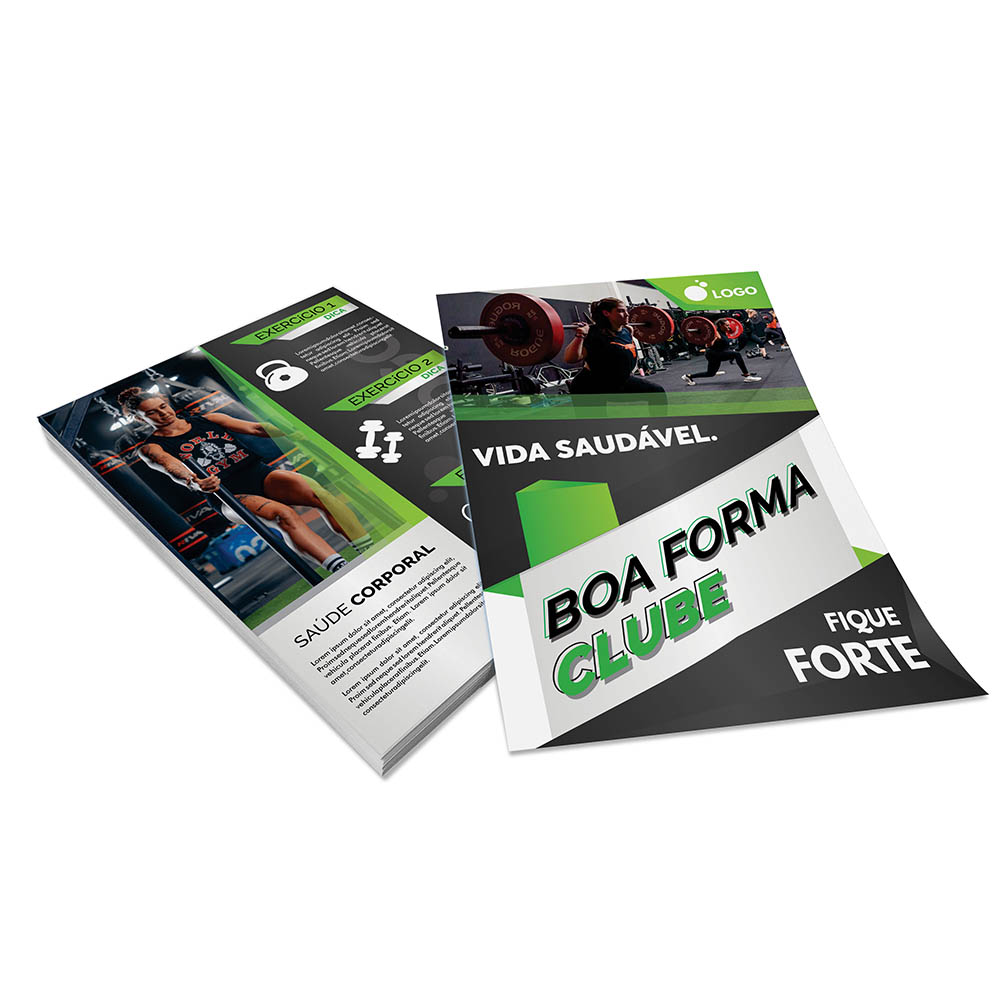 PANFLETOS, FLYERS E FOLHETOS COUCHÊ 115G SEM VERNIZ 300X400MM - 4X4 - 100unid - PN11511C1