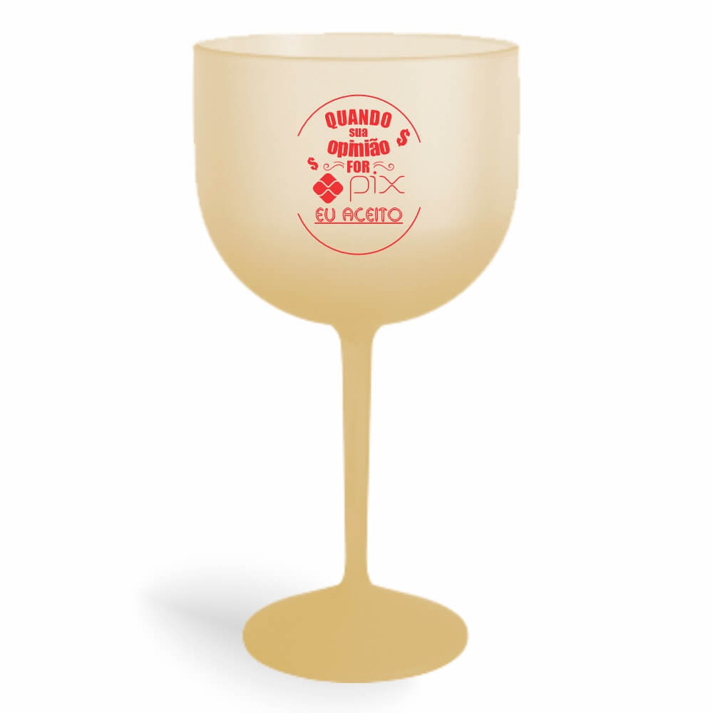 CANECA, COPOS E TAÇAS TAÇAS TAÇAS PLÁSTICAS TAÇA DE GIN 580ML IMPRESSÃO 1 COR DEGRADÊ DOURADA