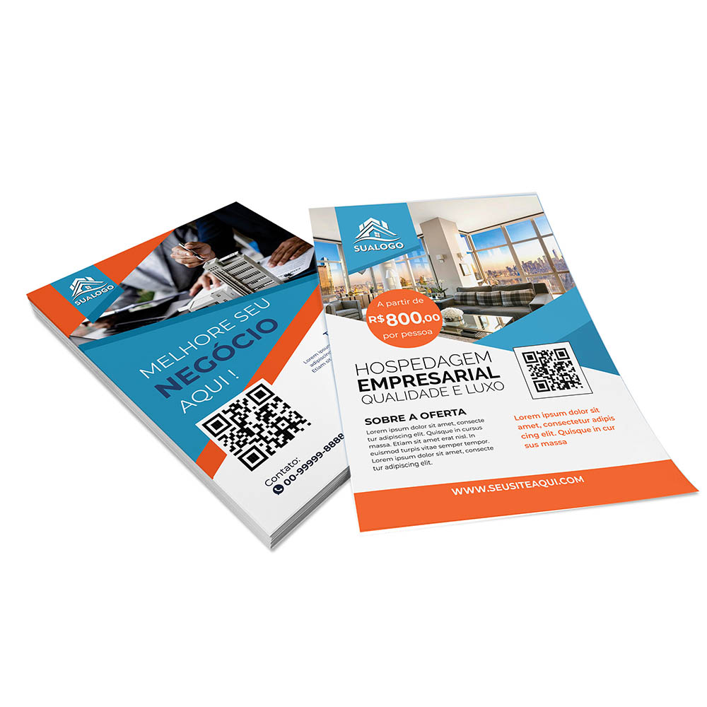 PANFLETOS, FLYERS E FOLHETOS APERGAMINHADO 90G 150X210MM - 4X4 - 250unid - TDB250CCP