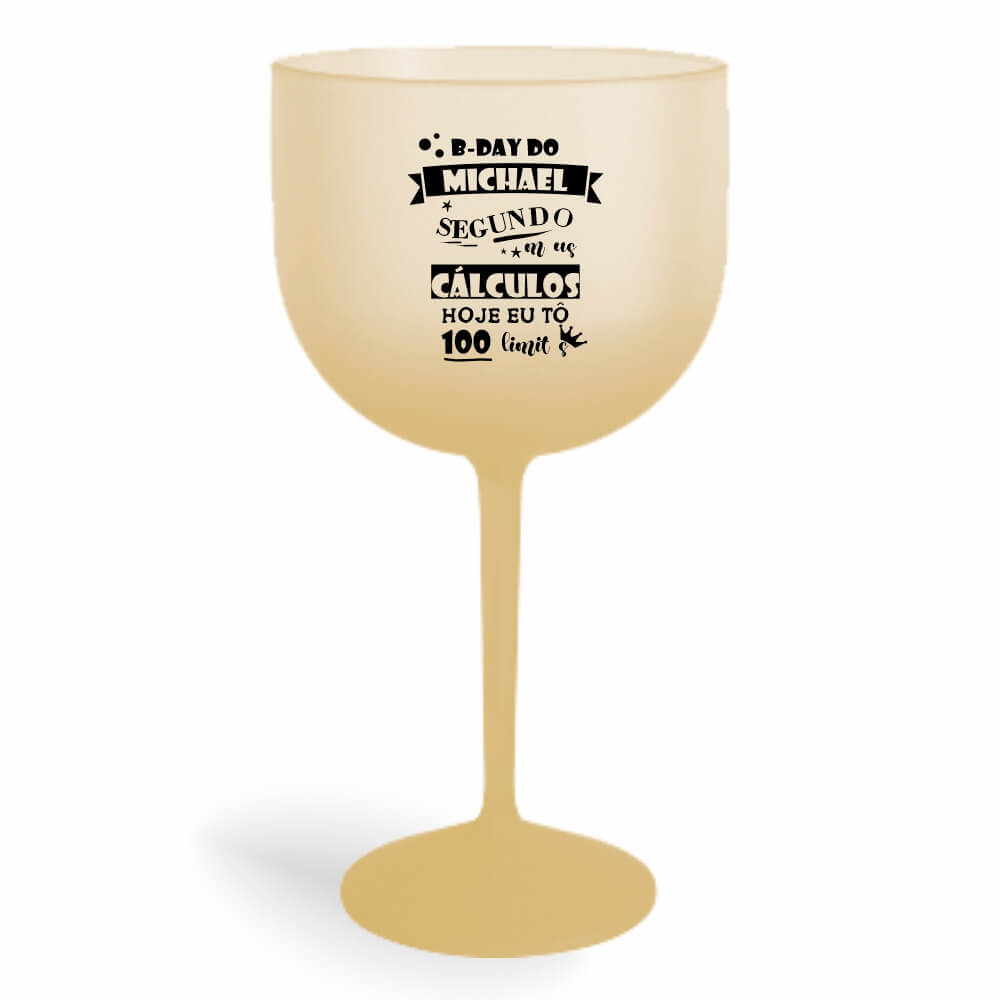 CANECA, COPOS E TAÇAS TAÇAS TAÇAS PLÁSTICAS TAÇA DE GIN 580ML IMPRESSÃO 1 COR DEGRADÊ DOURADA