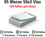BLOCOS, COMANDAS, RECEITUÁRIOS E TALÕES BLOCOS E TALÕES 50 FOLHAS AUTOCOPIATIVO 56G 50X3 105X150MM