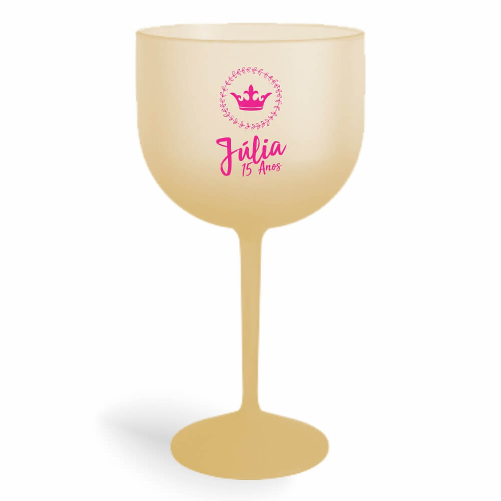 CANECA, COPOS E TAÇAS TAÇAS TAÇAS PLÁSTICAS TAÇA DE GIN 580ML IMPRESSÃO 1 COR DEGRADÊ DOURADA