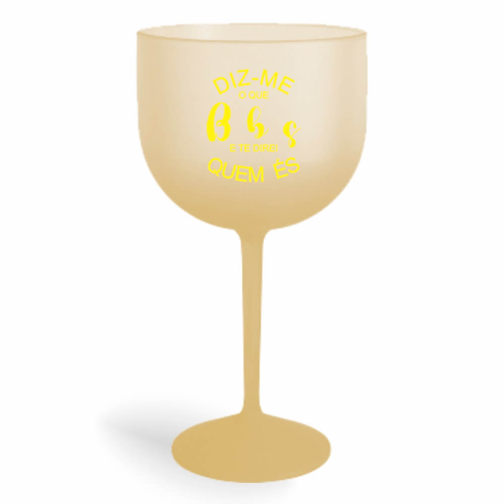CANECA, COPOS E TAÇAS TAÇAS TAÇAS PLÁSTICAS TAÇA DE GIN 580ML IMPRESSÃO 1 COR DEGRADÊ DOURADA