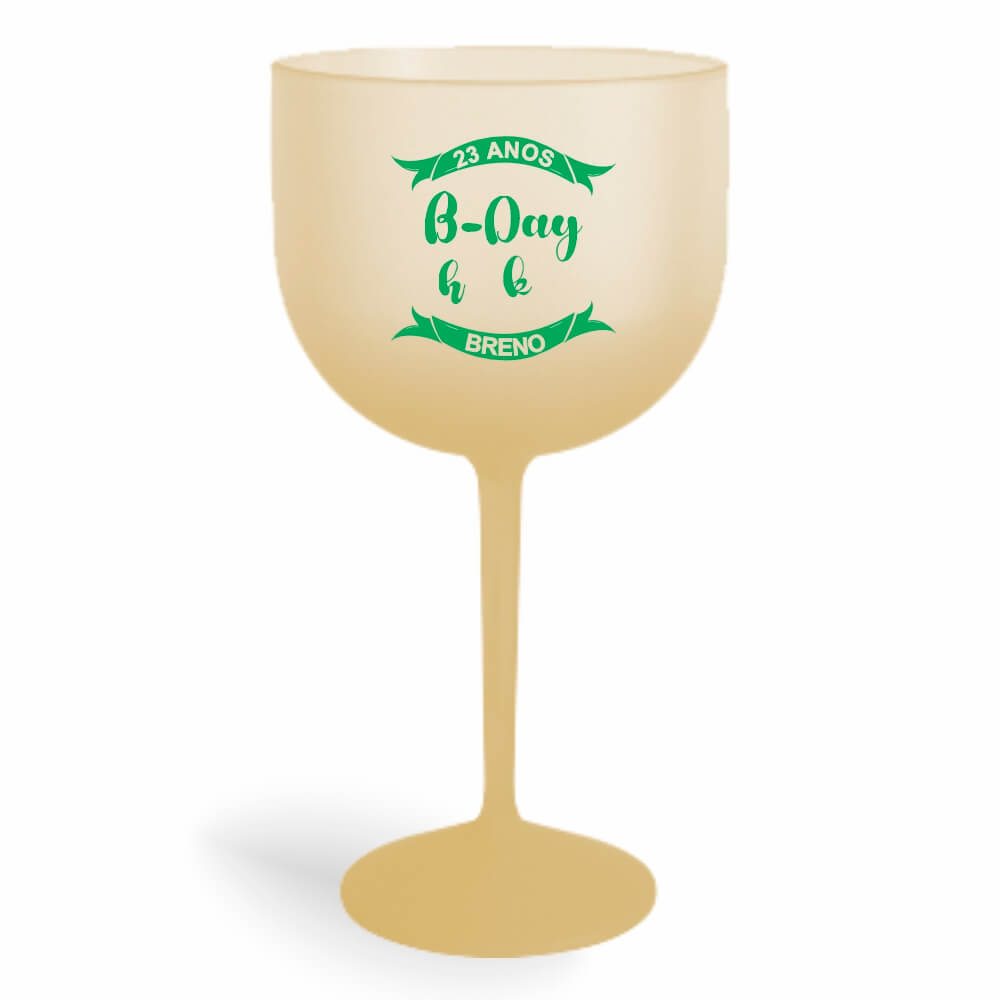 CANECA, COPOS E TAÇAS TAÇAS TAÇAS PLÁSTICAS TAÇA DE GIN 580ML IMPRESSÃO 1 COR DEGRADÊ DOURADA