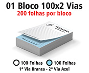 BLOCOS, COMANDAS, RECEITUÁRIOS E TALÕES BLOCOS E TALÕES 100 FOLHAS AUTOCOPIATIVO 56G 100X2 150X210MM