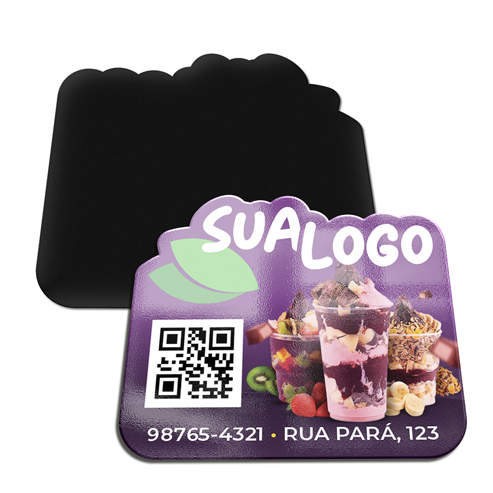 ÍMÃS DE GELADEIRA CORTE ESPECIAL COUCHÊ 250G VERNIZ UV TOTAL FR 50X45MM - 4X0 - 500unid - 5300