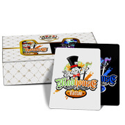 BARALHOS BARALHO DUPLO 108 CARTAS BARALHO COM CARTAS PERSONALIZADAS PVC 0,50 PREMIUM BRANCO COM VERNIZ UV TOTAL - 4X4 - 10unid - BCPD4C