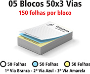 BLOCOS, COMANDAS, RECEITUÁRIOS E TALÕES BLOCOS E TALÕES 50 FOLHAS AP 75G 50X3 210X300MM