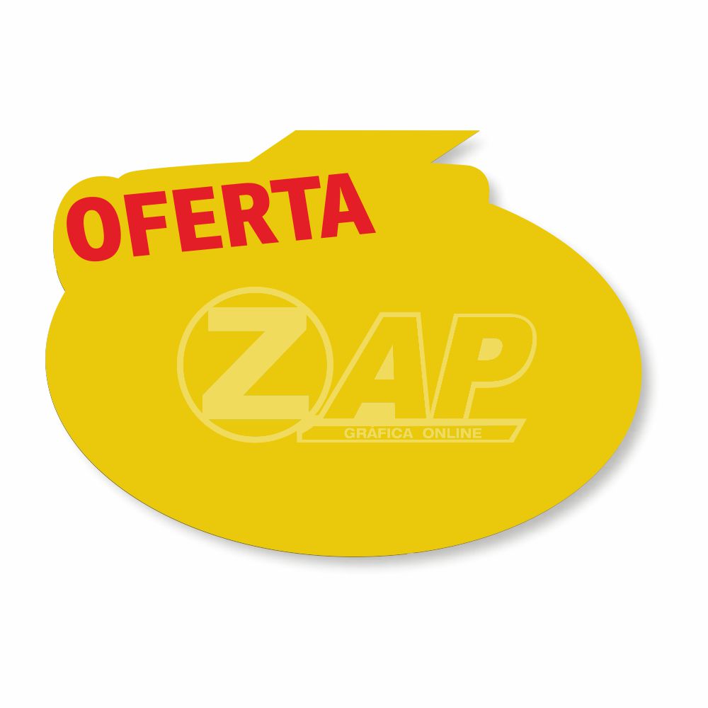 SPLASH GONDOLA PVC 0,50MM PREMIUM BRANCO OVAL 230X280MM - 4X0 - 25unid - PVCG6S25CO