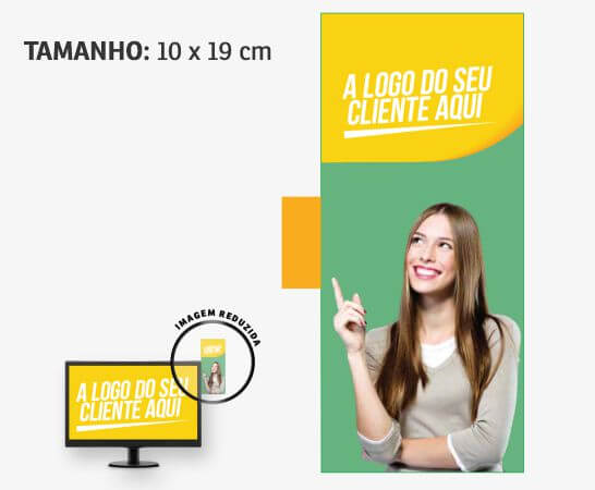ACESSÓRIOS PARA COMPUTADORES DISPLAY PARA MONITOR PVC 0,50 PREMIUM BRANCO RETANGULAR - 4X0 - 20unid - DPL04M20C