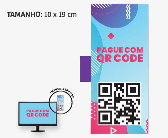 ACESSÓRIOS PARA COMPUTADORES DISPLAY PARA MONITOR PVC 0,50 PREMIUM BRANCO RETANGULAR - 4X0 - 24unid - DPL04M24C