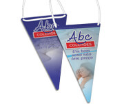 BANDEIROLAS COUCHÊ 250G PIRÂMIDE SEM VERNIZ 152X300MM