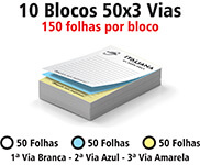 BLOCOS, COMANDAS, RECEITUÁRIOS E TALÕES BLOCOS E TALÕES 50 FOLHAS AUTOCOPIATIVO 56G 50X3 105X150MM