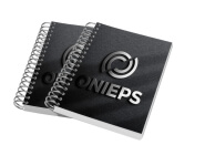 AGENDAS, CADERNOS E APOSTILAS CADERNETA CAPA MALEÁVEL WIRE O MIOLO PERSONALIZADO ABERTURA HORIZONTAL CAPA COUCHÊ 250G E MIOLO AP 75G LAM FOSCA FR E HOTSTAMPING FR 48 FOLHAS 150X210MM - 4X0 - 50unid - CD4HS50
