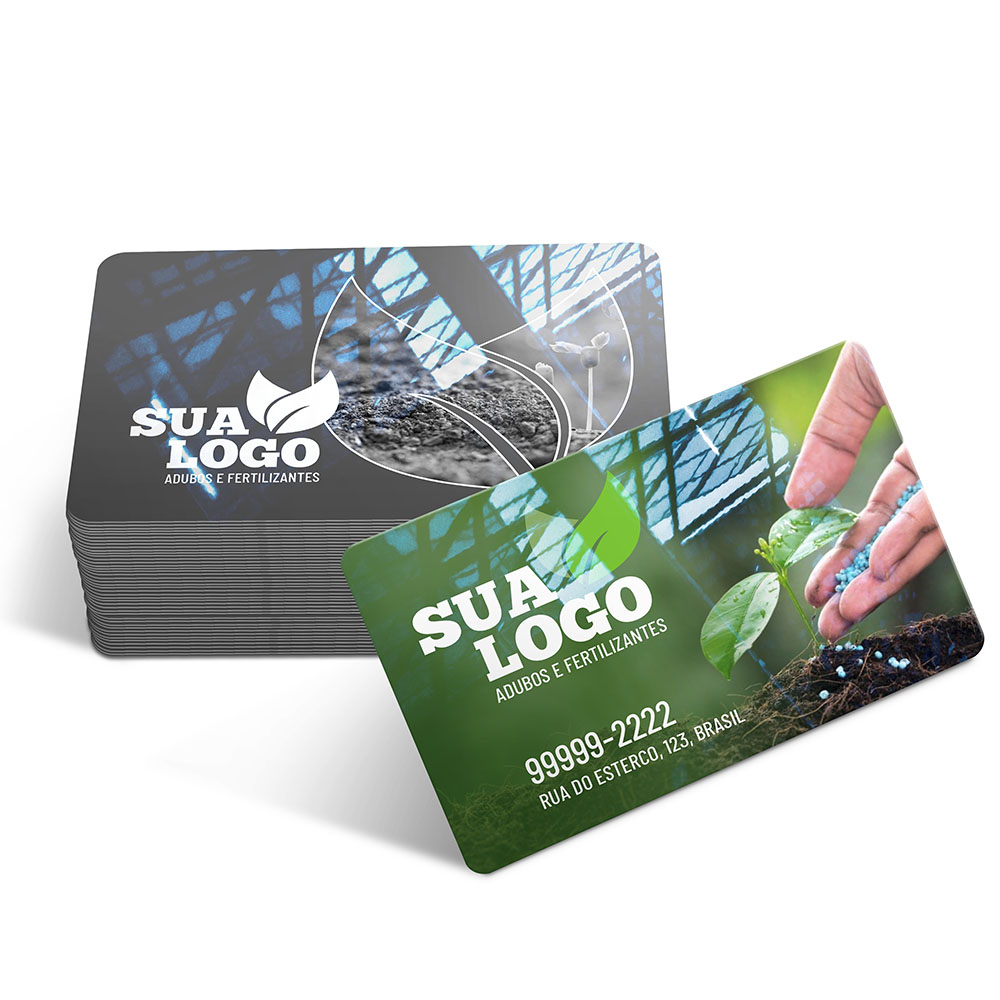 CARTÕES DE VISITA PVC CRISTAL 0,75MM BRANCO CRISTAL 0,75MM