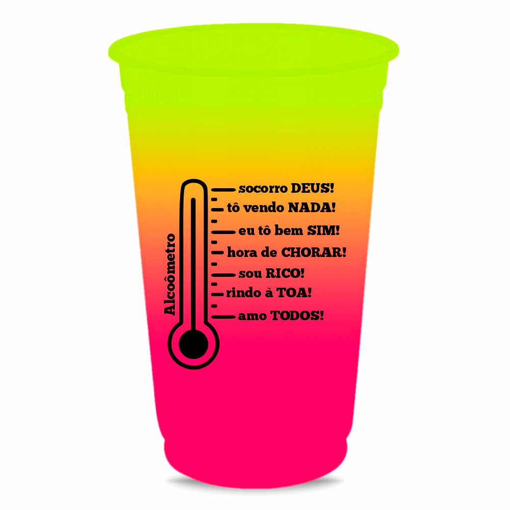 CANECA, COPOS E TAÇAS COPOS COPOS DESCARTÁVEIS 400ML IMPRESSÃO SILK BICOLOR