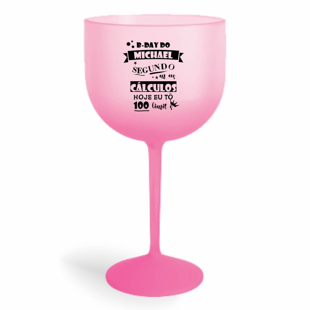 CANECA, COPOS E TAÇAS TAÇAS TAÇAS PLÁSTICAS TAÇA DE GIN 580ML IMPRESSÃO 1 COR DEGRADÊ ROSA