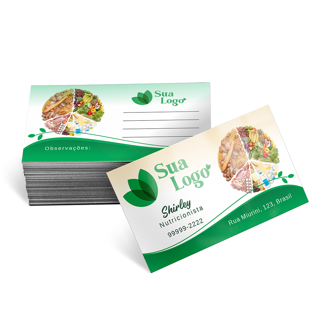 CARTÕES DE VISITA COUCHÊ 250G VERNIZ UV VERNIZ UV TOTAL FRENTE
