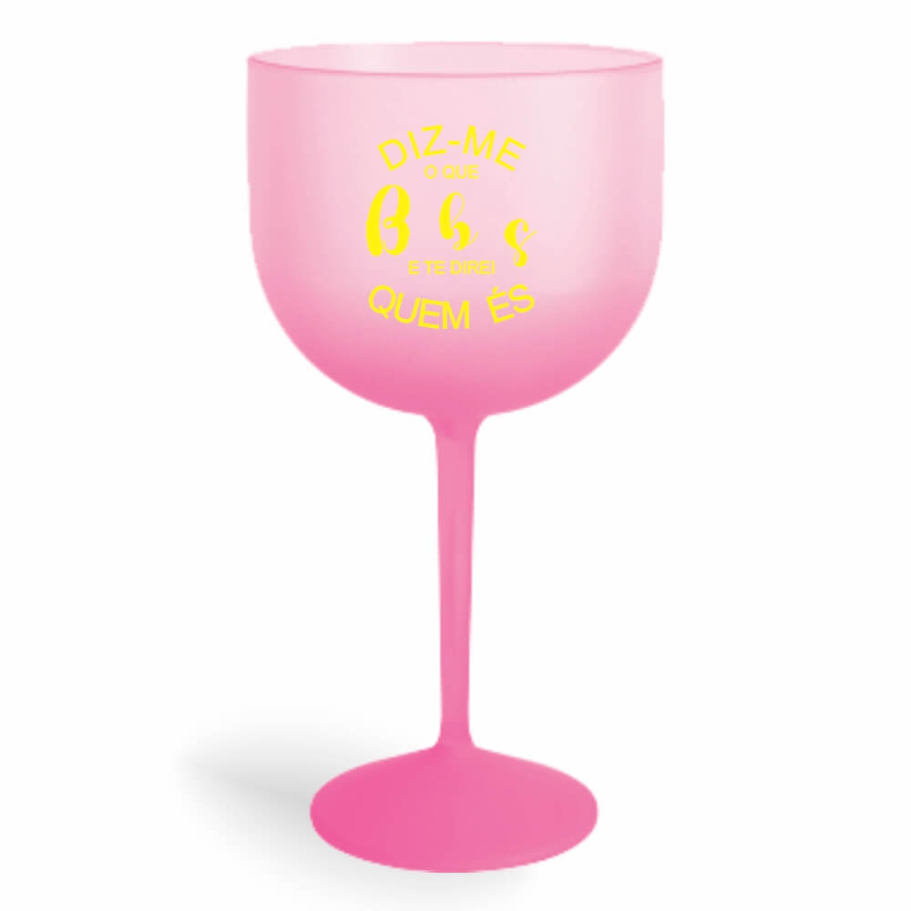 CANECA, COPOS E TAÇAS TAÇAS TAÇAS PLÁSTICAS TAÇA DE GIN 580ML IMPRESSÃO 1 COR DEGRADÊ ROSA