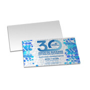 CONVITES BÁSICO COUCHÊ 250G LAMINAÇÃO HOLOGRÁFICA LAM HOLOGRÁFICA FRENTE 153X91MM - 4X0 - 100unid - CBC30100CC