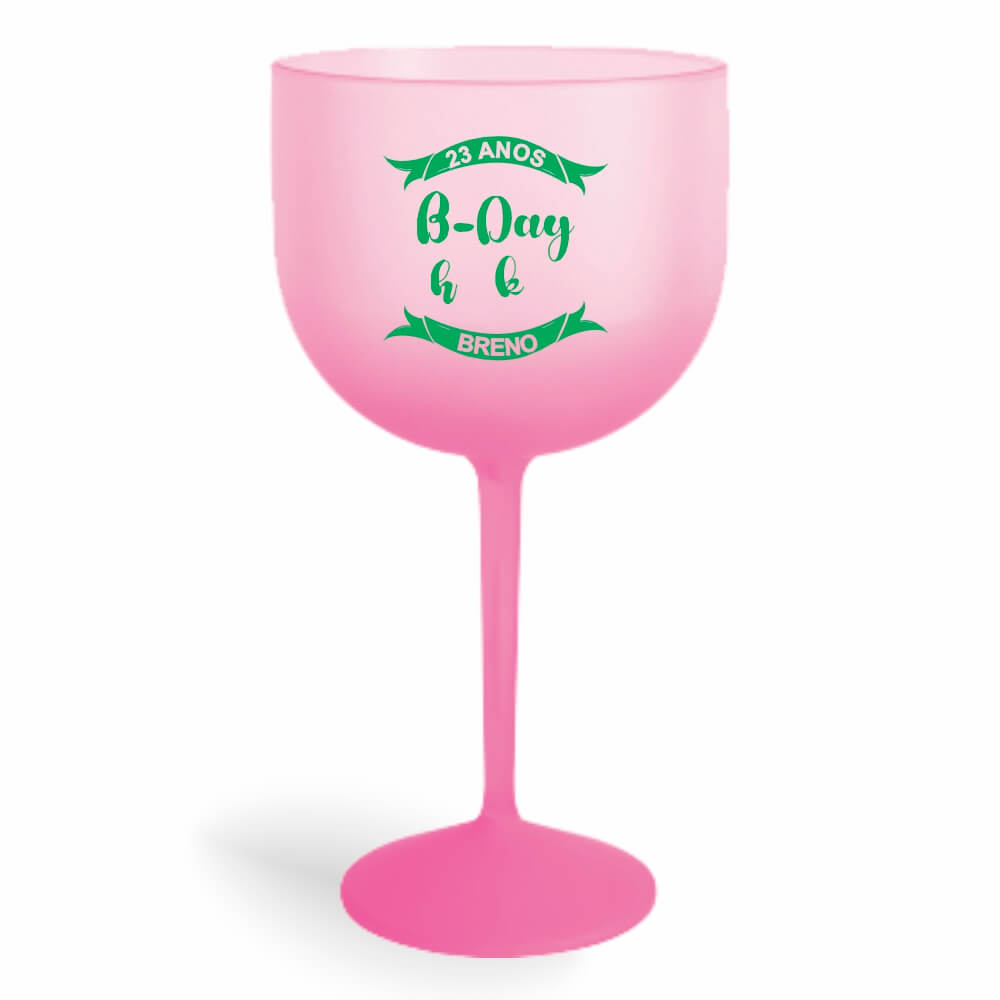 CANECA, COPOS E TAÇAS TAÇAS TAÇAS PLÁSTICAS TAÇA DE GIN 580ML IMPRESSÃO 1 COR DEGRADÊ ROSA