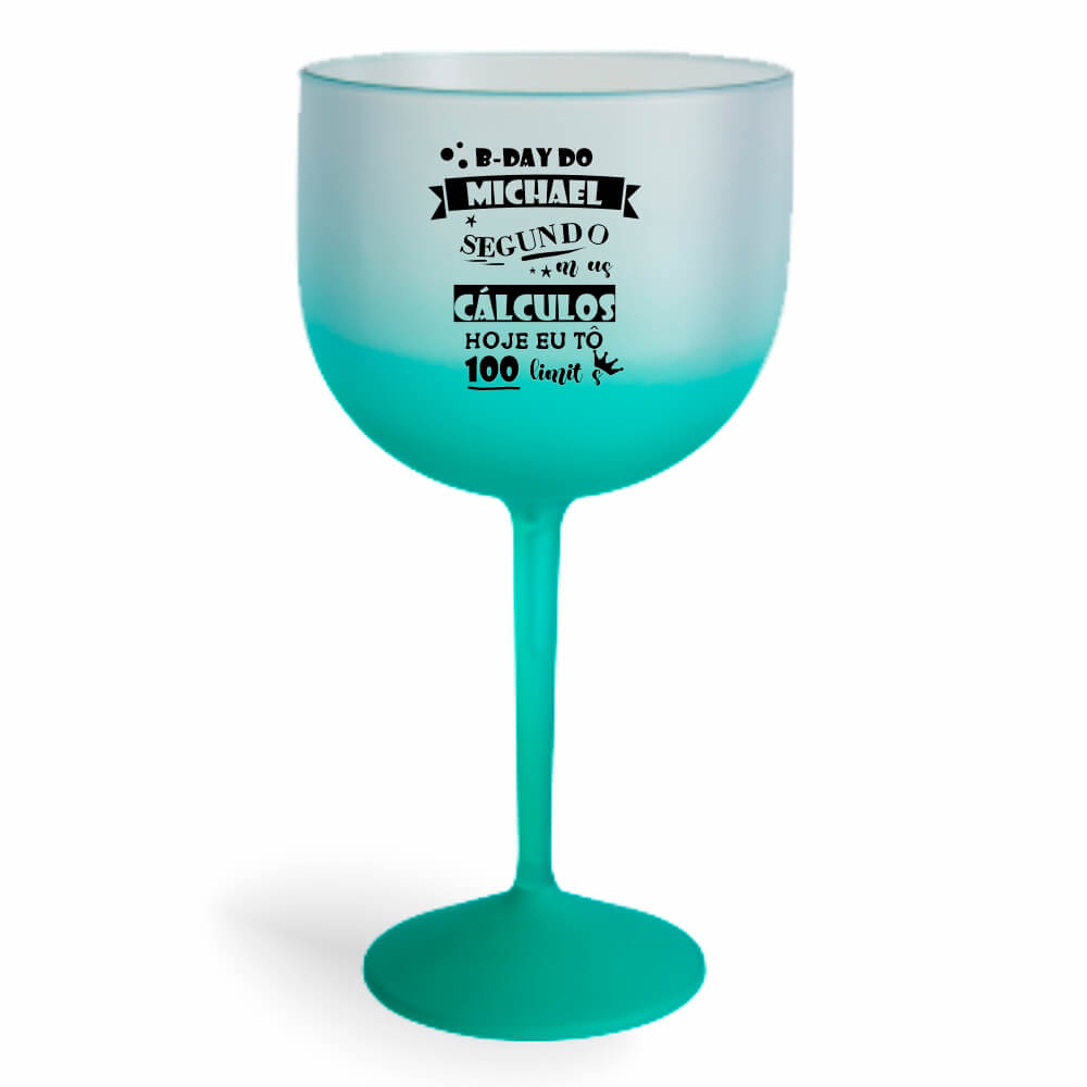 CANECA, COPOS E TAÇAS TAÇAS TAÇAS PLÁSTICAS TAÇA DE GIN 580ML IMPRESSÃO 1 COR DEGRADÊ VERDE
