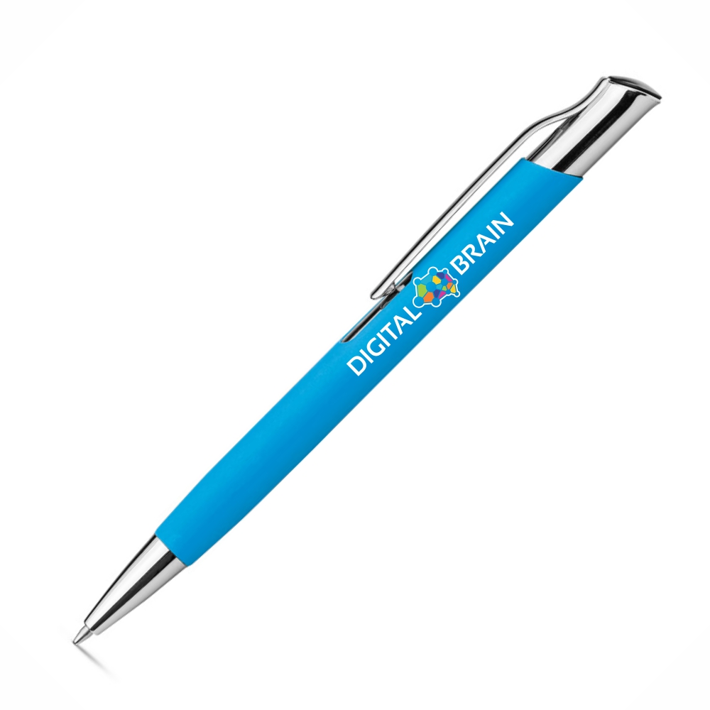 CANETAS IMPRESSÃO COLORIDA LINHA PREMIUM OLAF SOFT AZUL CLARA