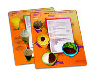 CARDÁPIOS CARDÁPIOS PERSONALIZADOS PLASTIFICADOS PLÁSTICO COMPACTO 0,05MM 210X300MM