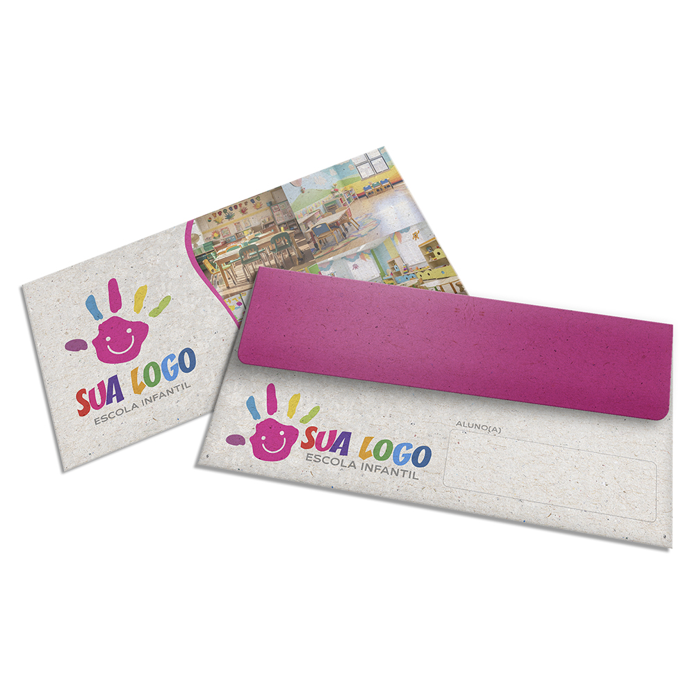 ENVELOPES ENVELOPES PERSONALIZADOS RECICLATO 90G CARTA 230X115MM - 4X0 - 100unid - 10419