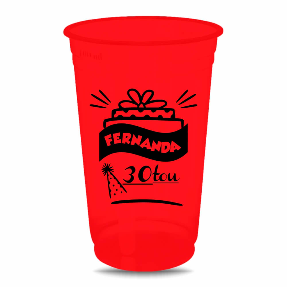CANECA, COPOS E TAÇAS COPOS COPOS DESCARTÁVEIS 400ML IMPRESSÃO SILK FOSCO
