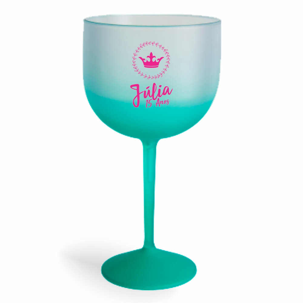 CANECA, COPOS E TAÇAS TAÇAS TAÇAS PLÁSTICAS TAÇA DE GIN 580ML IMPRESSÃO 1 COR DEGRADÊ VERDE