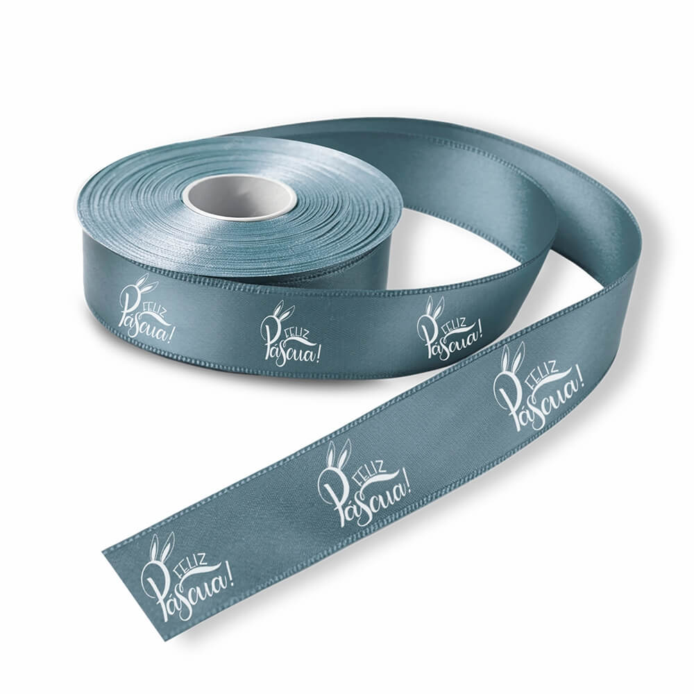 FITA DE CETIM ROLO COM 50 METROS LARGURA DE 22MM AZUL BEBÊ