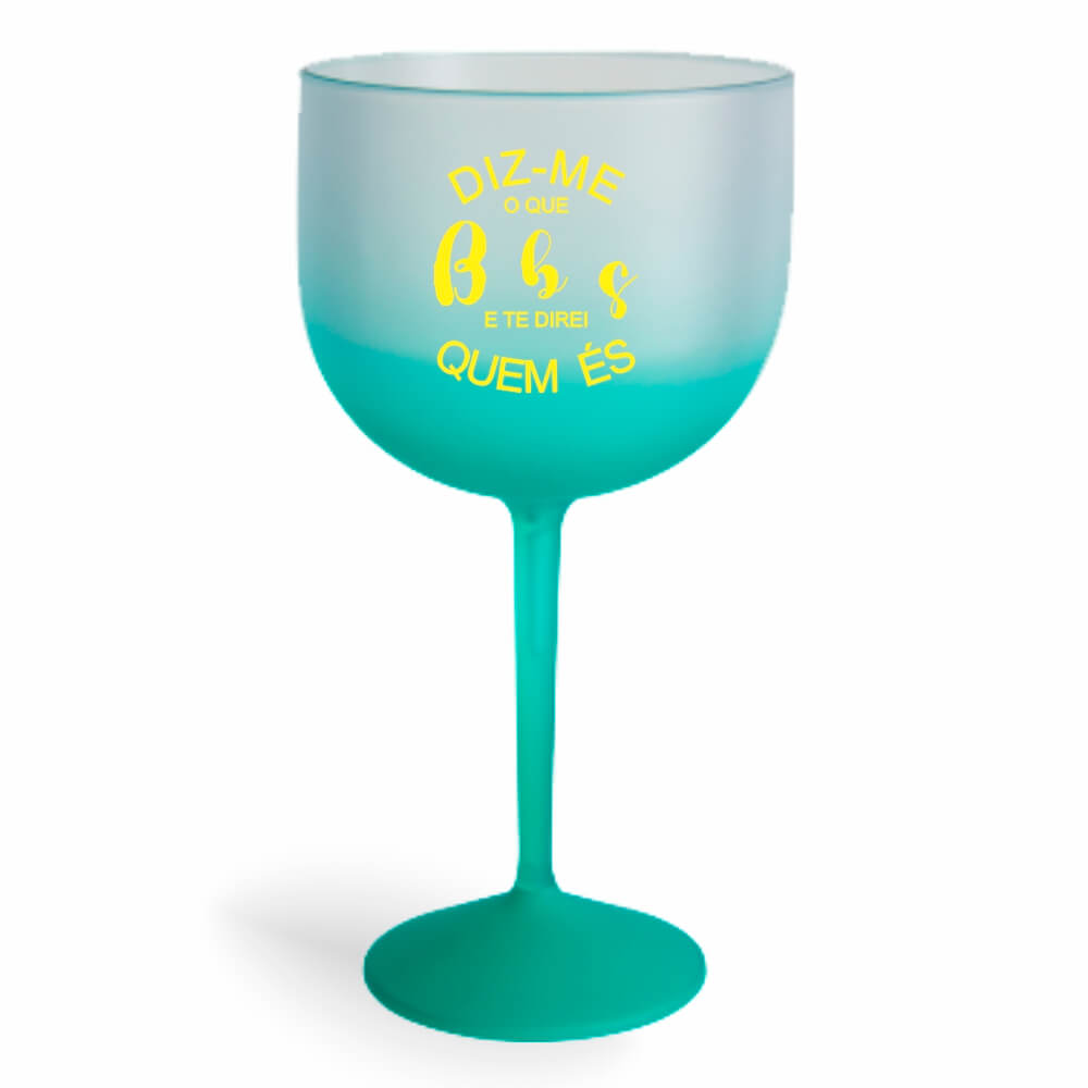 CANECA, COPOS E TAÇAS TAÇAS TAÇAS PLÁSTICAS TAÇA DE GIN 580ML IMPRESSÃO 1 COR DEGRADÊ VERDE