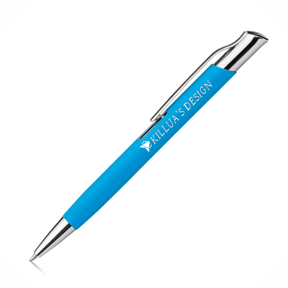 CANETAS IMPRESSÃO COLORIDA LINHA PREMIUM OLAF SOFT AZUL CLARA