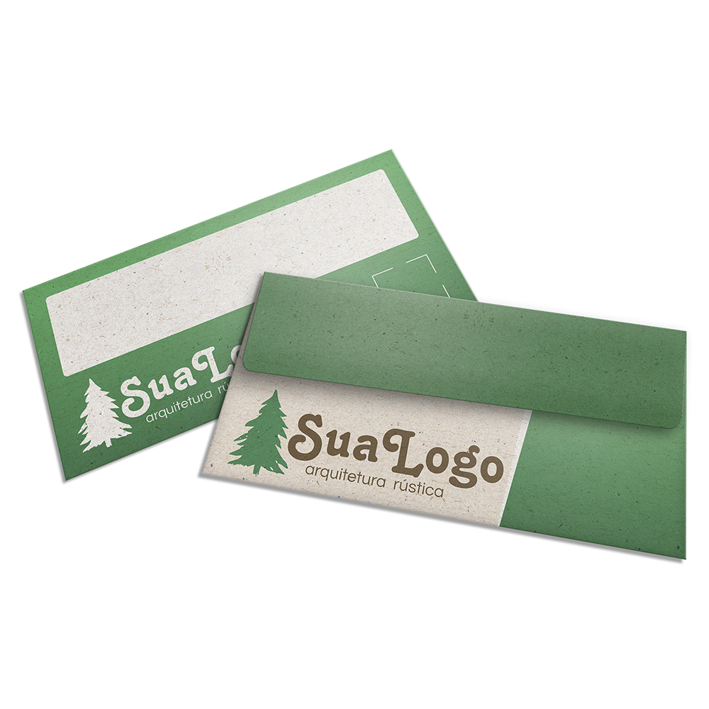 ENVELOPES ENVELOPES PERSONALIZADOS RECICLATO 90G CARTA 230X115MM - 4X0 - 500unid - 10421