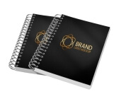 AGENDAS, CADERNOS E APOSTILAS CADERNETA CAPA MALEÁVEL WIRE O MIOLO PERSONALIZADO ABERTURA HORIZONTAL CAPA COUCHÊ 300G E MIOLO AP 75G LAM FOSCA FR E HOTSTAMPING FR 48 FOLHAS 105X150MM - 4X0 - 100unid - CW3HS100C