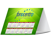 CALENDÁRIOS E FOLHINHAS 2025 CALENDÁRIO DE MESA BÁSICO COUCHÊ 300G VERNIZ UV TOTAL FRENTE - 4X0 - 2000unid - 11017C