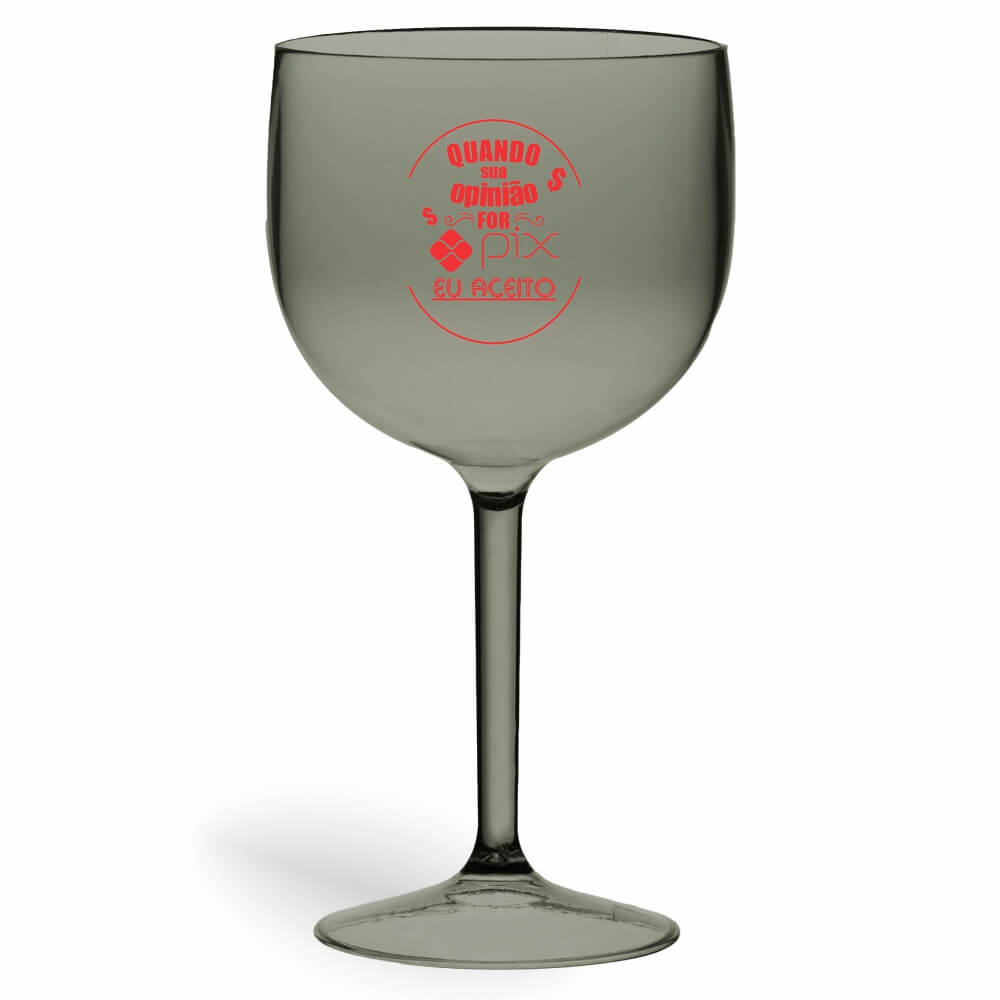 CANECA, COPOS E TAÇAS TAÇAS TAÇAS PLÁSTICAS TAÇA DE GIN 580ML IMPRESSÃO 1 COR TRANSPARENTE FUMÊ