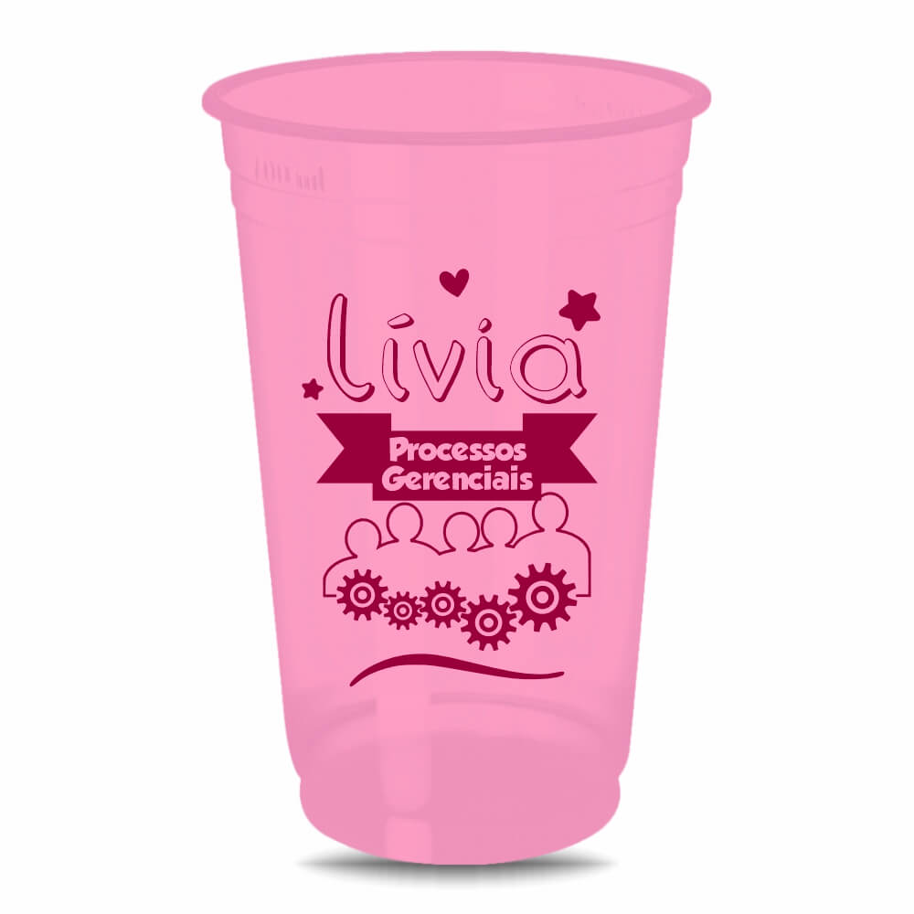 CANECA, COPOS E TAÇAS COPOS COPOS DESCARTÁVEIS 400ML IMPRESSÃO SILK FOSCO