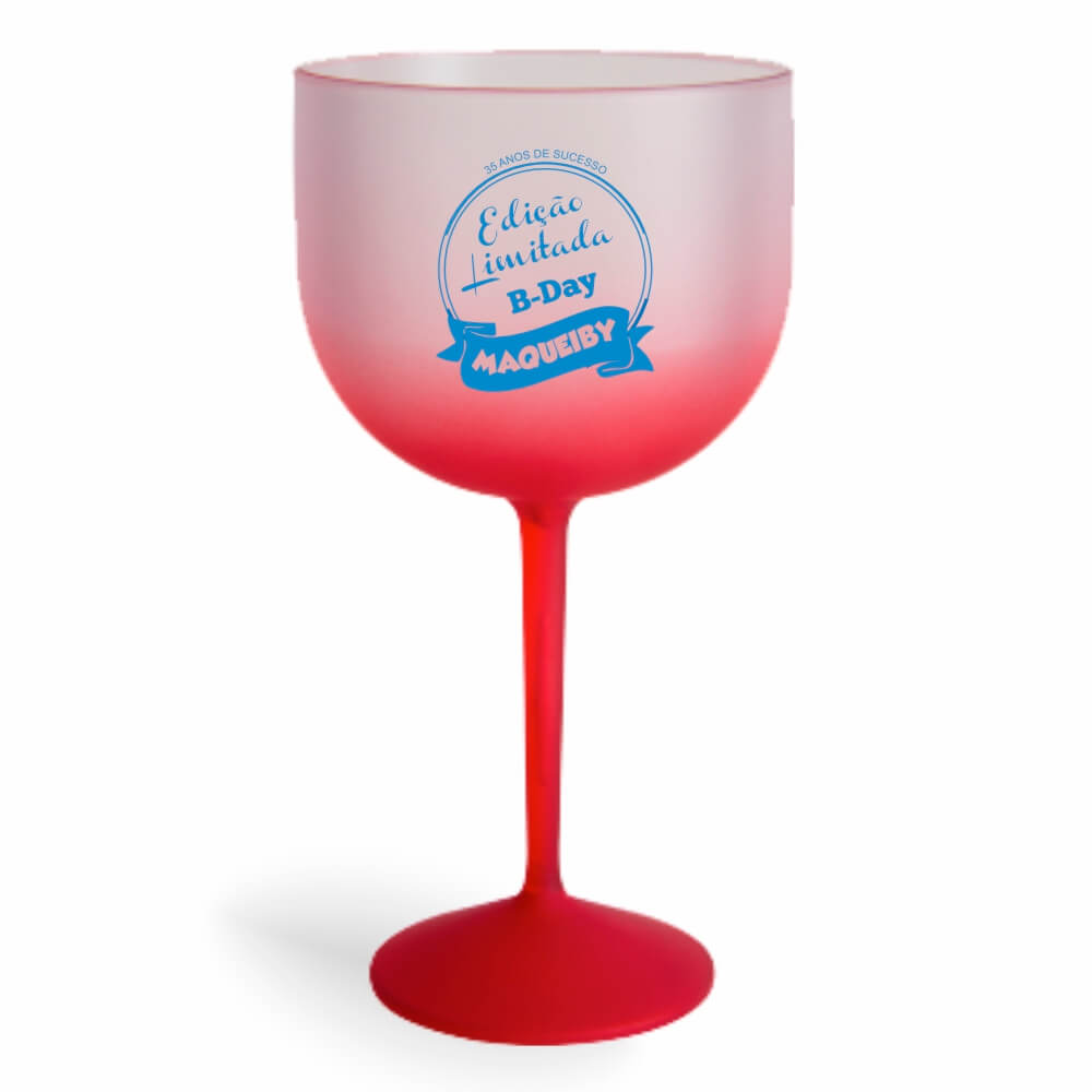 CANECA, COPOS E TAÇAS TAÇAS TAÇAS PLÁSTICAS TAÇA DE GIN 580ML IMPRESSÃO 1 COR DEGRADÊ VERMELHA