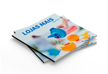 CATÁLOGO CAPA COUCHÊ 250G E MIOLO COUCHÊ 150G 24 PÁGINAS 15X15 CM