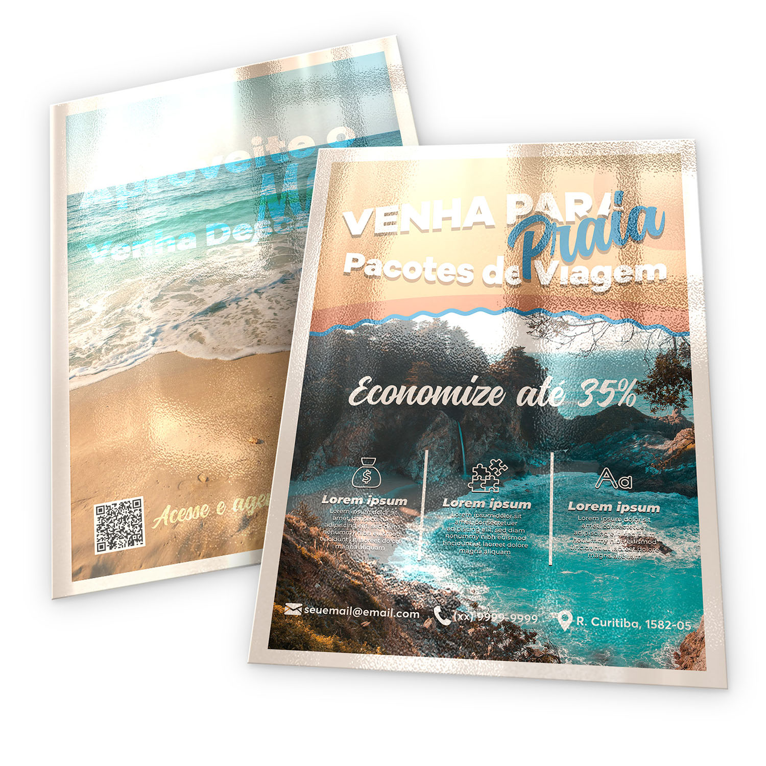 FOLHAS AVULSAS PAPEIS ESPECIAIS PERO PLUS 300G - 4X4 - 50unid - FPP144C50