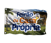 BANDEIRAS CACHARREL COSTURA LINHA BRANCA OVERLOCK COM ILHÓS 700X450MM