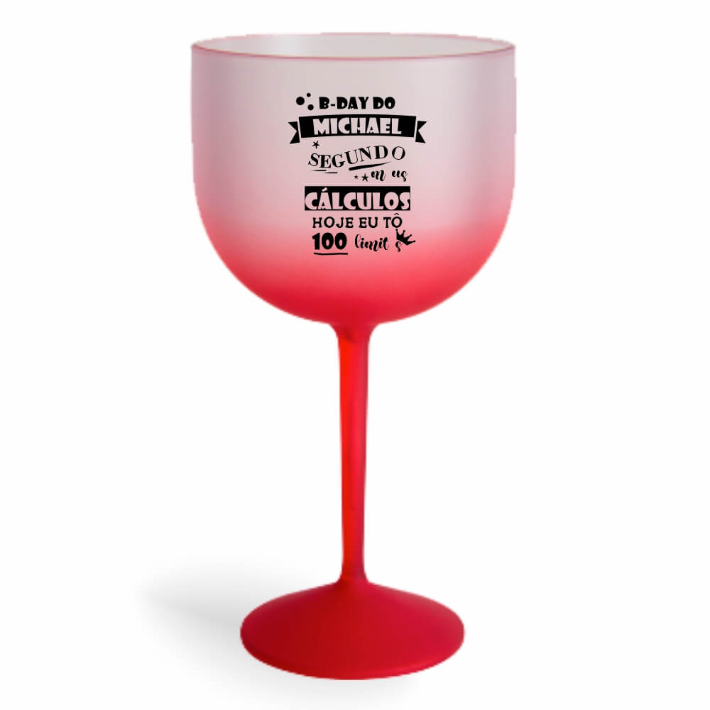 CANECA, COPOS E TAÇAS TAÇAS TAÇAS PLÁSTICAS TAÇA DE GIN 580ML IMPRESSÃO 1 COR DEGRADÊ VERMELHA
