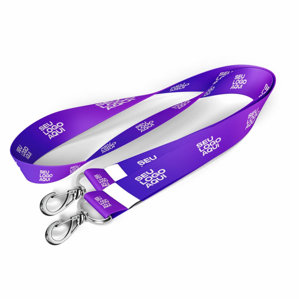 CORDÕES CORDÃO COM MOSQUETÃO DUPLO CORDÃO 20MM 825X25MM - 4X4 - 36unid - CPD20025C