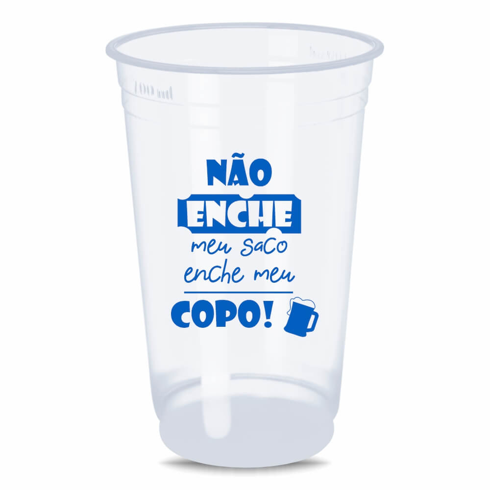 CANECA, COPOS E TAÇAS COPOS COPOS DESCARTÁVEIS 400ML IMPRESSÃO SILK TRANSPARENTE